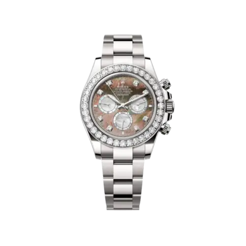 Rolex Daytona 126579RBR White Gold – Mother of Pearl Synthetic Stone Dial – Synthetic Stone Bezel (2024)