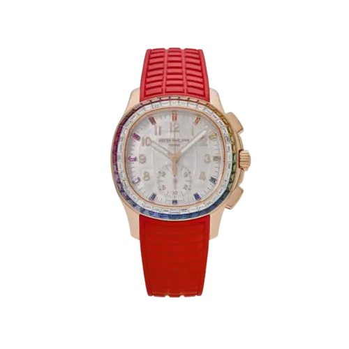 Patek Philippe Aquanaut Luce 7968/300R-001 Rose Gold 'Rainbow' Bezel Mother Of Pearl Dial