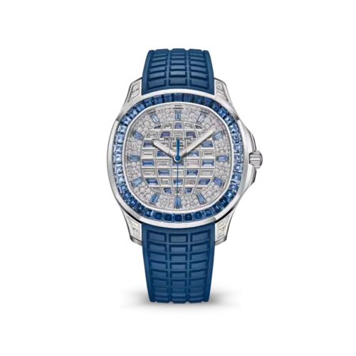Patek Philippe Aquanaut Luce 5268/461G-001 White Gold Diamond Blue Sapphire Dial