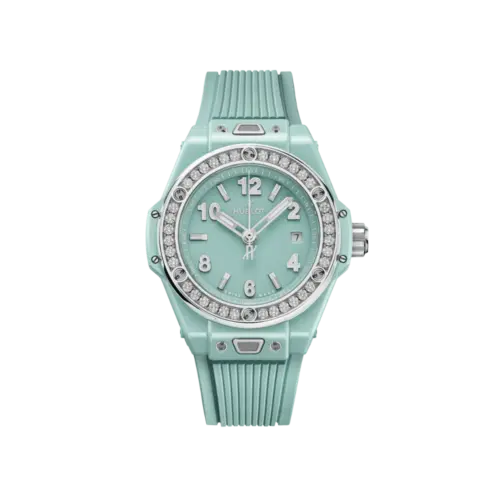 Big Bang One Click Mint Green Ceramic Synthetic Stones Ref. 485.GS.5271.RX.1204